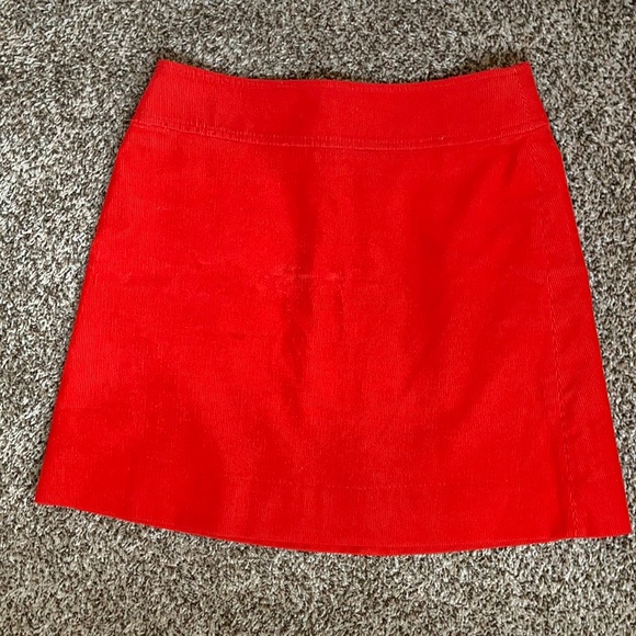 J Crew red corduroy mini skirt 4 - Picture 1 of 11